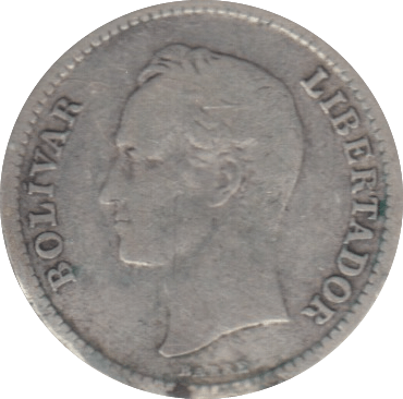1954 SILVER 25 CENTIMOS VENEZUELA - SILVER WORLD COINS - Cambridgeshire Coins