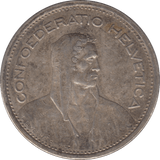 1954 SILVER 5 FRANC SWITZERLAND - SILVER WORLD COINS - Cambridgeshire Coins
