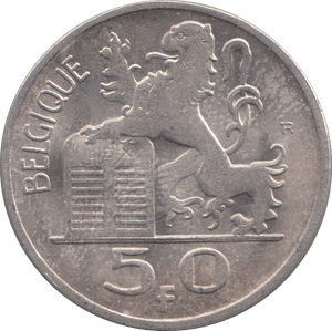 1954 SILVER BELGIUM 50 FRANC - SILVER WORLD COINS - Cambridgeshire Coins