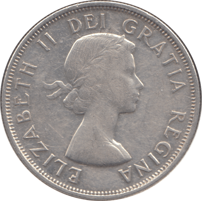 1954 SILVER FIFTY CENTS CANADA - WORLD SILVER COINS - Cambridgeshire Coins