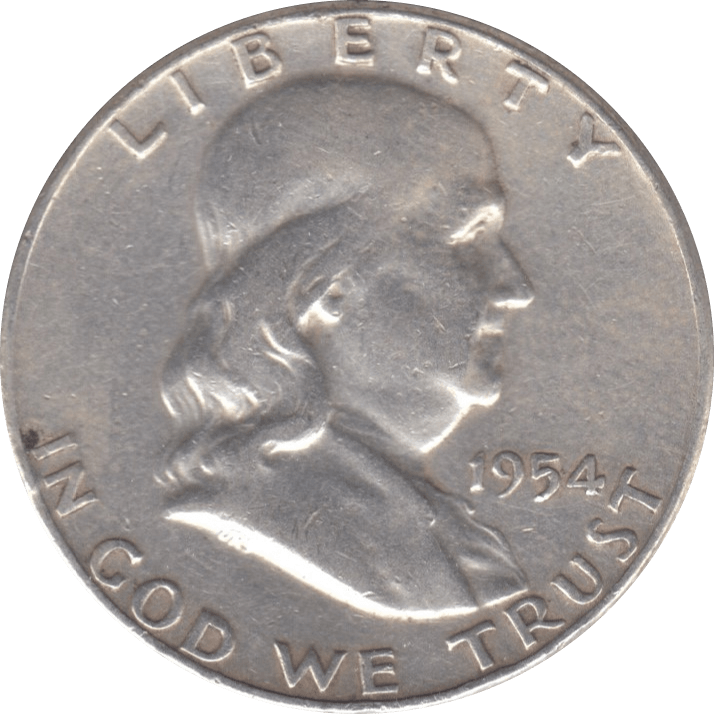 1954 SILVER HALF DOLLAR USA A - WORLD SILVER COINS - Cambridgeshire Coins