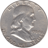 1954 SILVER HALF DOLLAR USA A - WORLD SILVER COINS - Cambridgeshire Coins