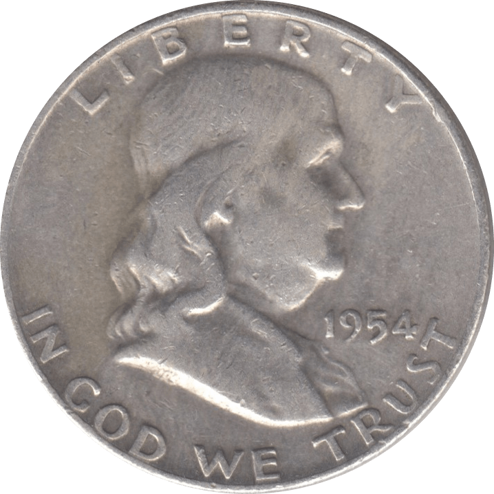 1954 SILVER HALF DOLLAR USA B - WORLD SILVER COINS - Cambridgeshire Coins