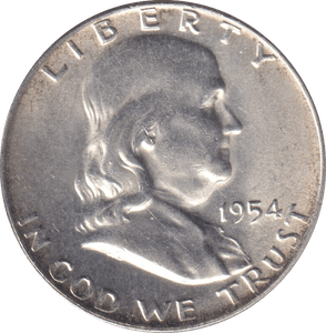 1954 SILVER HALF DOLLAR USA - Cambridgeshire Coins