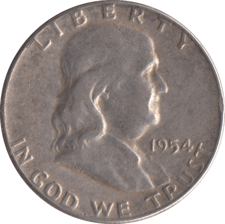 1954 SILVER HALF DOLLAR USA - SILVER WORLD COINS - Cambridgeshire Coins