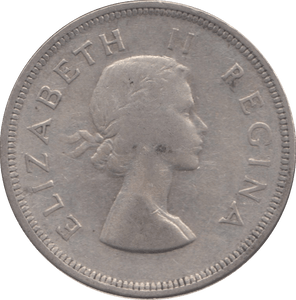 1954 SILVER SOUTH AFRICAN 2 1/2 SHILLING - SILVER WORLD COINS - Cambridgeshire Coins