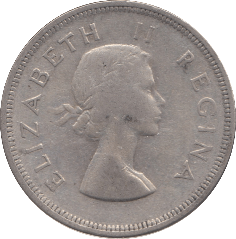 1954 SILVER SOUTH AFRICAN 2 1/2 SHILLING - SILVER WORLD COINS - Cambridgeshire Coins