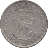 1954 SILVER SOUTH AFRICAN 2 1/2 SHILLING - SILVER WORLD COINS - Cambridgeshire Coins