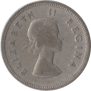 1954 SILVER SOUTH AFRICAN 2 SHILLINGS - SILVER WORLD COINS - Cambridgeshire Coins