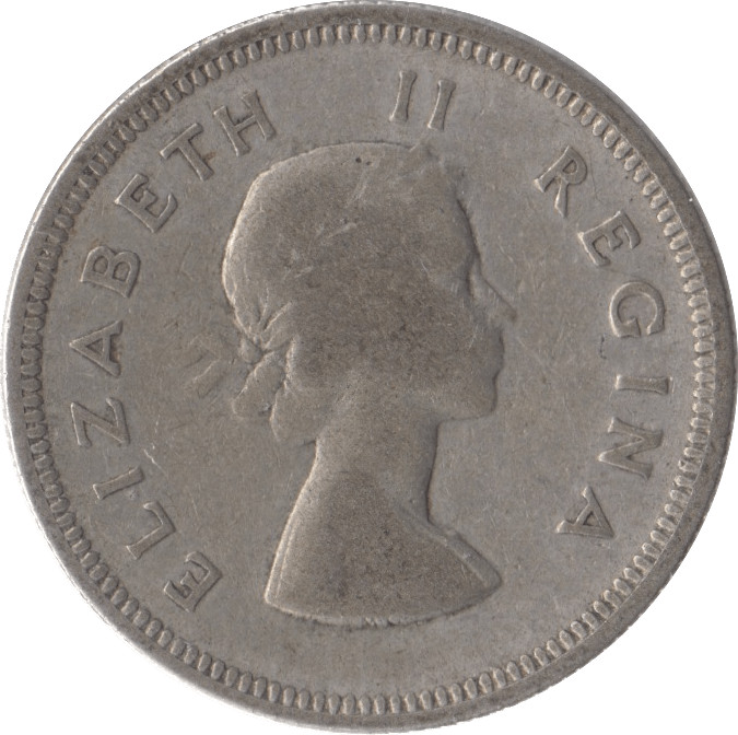1954 SILVER SOUTH AFRICAN 2 SHILLINGS - SILVER WORLD COINS - Cambridgeshire Coins