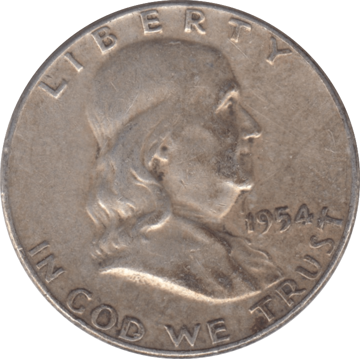 1954 USA SILVER HALF DOLLAR - WORLD COINS - Cambridgeshire Coins