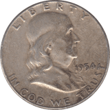 1954 USA SILVER HALF DOLLAR - WORLD COINS - Cambridgeshire Coins