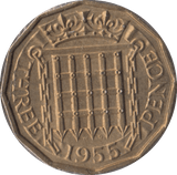 1955 BRASS THREEPENCE ( BU ) - Threepence - Cambridgeshire Coins