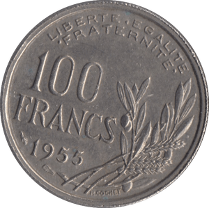 1955 FRANCE 100 FRANCS - WORLD COINS - Cambridgeshire Coins