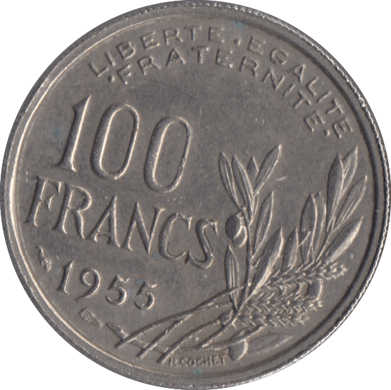 1955 FRANCE 100 FRANCS - WORLD COINS - Cambridgeshire Coins