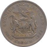 1955 RHODESIA AND NYASALAND HALFCROWN - WORLD COINS - Cambridgeshire Coins