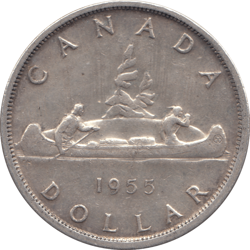 1955 SILVER ONE DOLLAR CANADA - WORLD SILVER COINS - Cambridgeshire Coins