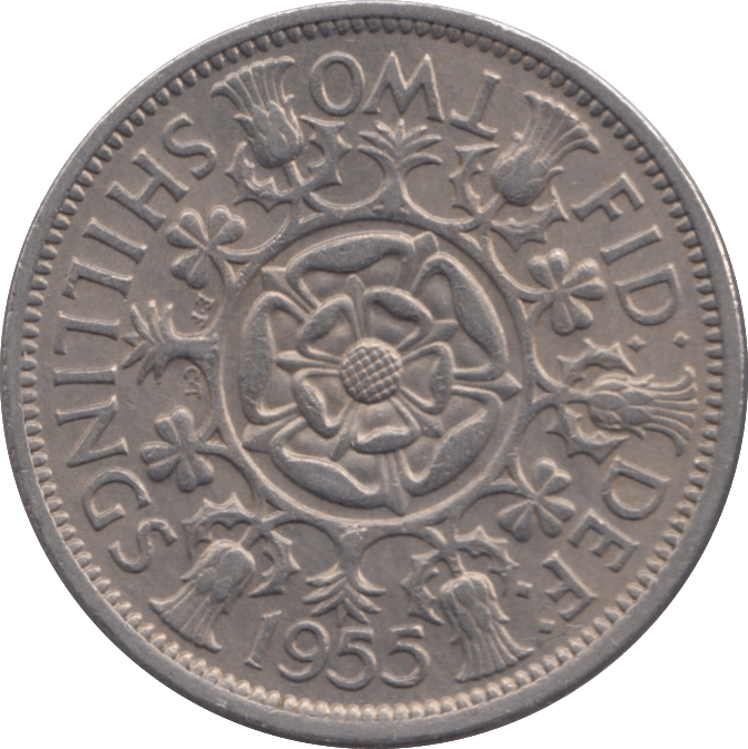 1955 TWO SHILLING ( VF ) REF 1 - TWO SHILLING - Cambridgeshire Coins