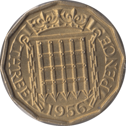 1956 BRASS THREEPENCE ( BU ) - Threepence - Cambridgeshire Coins