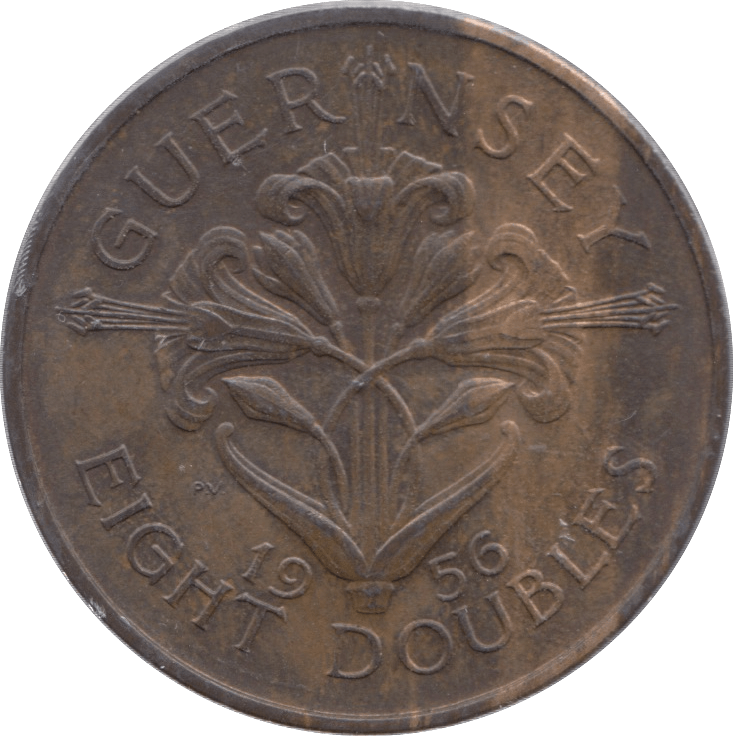 1956 EIGHT DOUBLES GUERNSEY - WORLD COINS - Cambridgeshire Coins