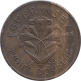 1956 EIGHT DOUBLES GUERNSEY - WORLD COINS - Cambridgeshire Coins
