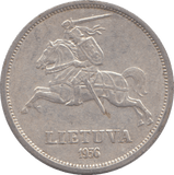 1956 FIVE LITAI LITHUANIA SILVER - SILVER WORLD COINS - Cambridgeshire Coins