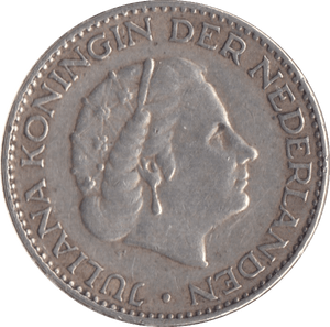 1956 SILVER 1 GUILDER NETHERLANDS - SILVER WORLD COINS - Cambridgeshire Coins