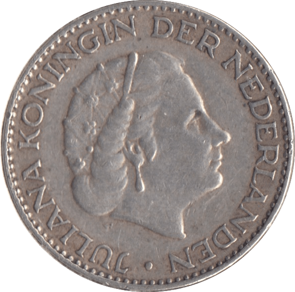 1956 SILVER 1 GUILDER NETHERLANDS - SILVER WORLD COINS - Cambridgeshire Coins