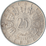 1956 SILVER 25 SCHILLING AUSTRIA - SILVER WORLD COINS - Cambridgeshire Coins