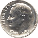 1956 SILVER DIME USA - SILVER WORLD COINS - Cambridgeshire Coins