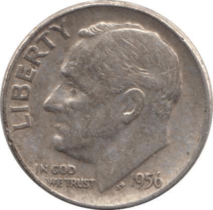 1956 SILVER ONE DIME USA - SILVER WORLD COINS - Cambridgeshire Coins