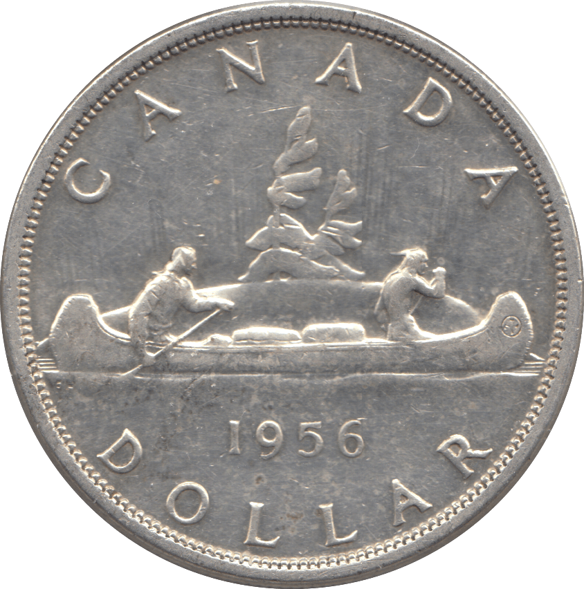 1956 SILVER ONE DOLLAR CANADA - WORLD SILVER COINS - Cambridgeshire Coins