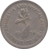 1956 SILVER THREEPENCE RHODESIA - SILVER WORLD COINS - Cambridgeshire Coins