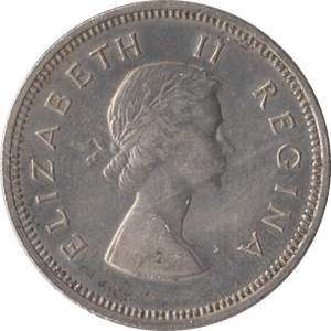 1956 SOUTH AFRICA SILVER TWO SHILLINGS - SILVER WORLD COINS - Cambridgeshire Coins