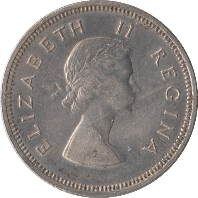 1956 SOUTH AFRICA SILVER TWO SHILLINGS - SILVER WORLD COINS - Cambridgeshire Coins