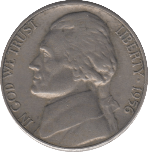 1956 USA 5 CENTS - WORLD COINS - Cambridgeshire Coins