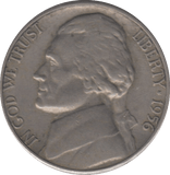 1956 USA 5 CENTS - WORLD COINS - Cambridgeshire Coins