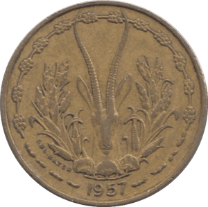 1957 10 FRANCS TONGA - WORLD COINS - Cambridgeshire Coins