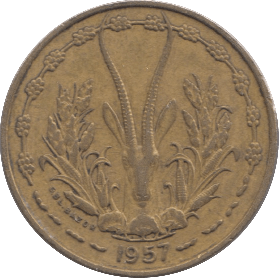 1957 10 FRANCS TONGA - WORLD COINS - Cambridgeshire Coins