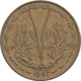 1957 10 FRANCS TONGA - WORLD COINS - Cambridgeshire Coins