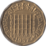 1957 BRASS THREEPENCE ( BU ) - Threepence - Cambridgeshire Coins