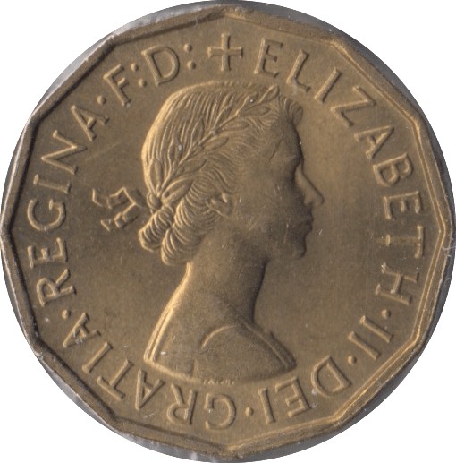 1957 BRASS THREEPENCE ( BU ) - Threepence - Cambridgeshire Coins