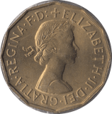1957 BRASS THREEPENCE ( BU ) - Threepence - Cambridgeshire Coins