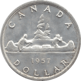 1957 CANADA SILVER ONE DOLLAR 10 - WORLD SILVER COINS - Cambridgeshire Coins