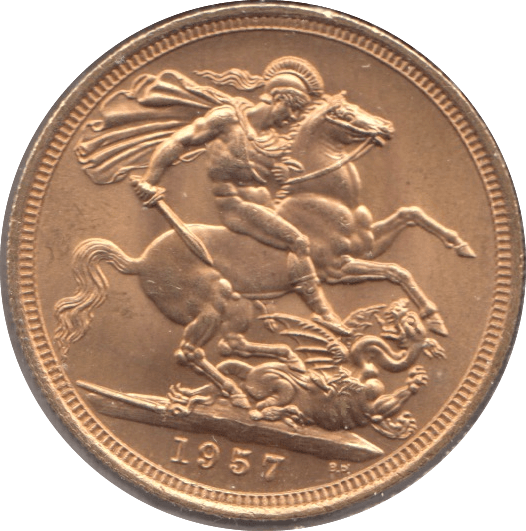 1957 GOLD SOVEREIGN ( BU ) - Sovereign - Cambridgeshire Coins
