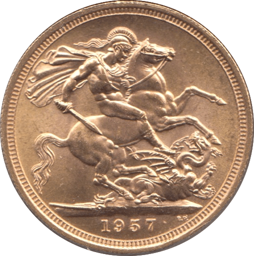 1957 GOLD SOVEREIGN ( UNC ) - Sovereign - Cambridgeshire Coins