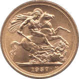 1957 GOLD SOVEREIGN ( UNC ) - Sovereign - Cambridgeshire Coins