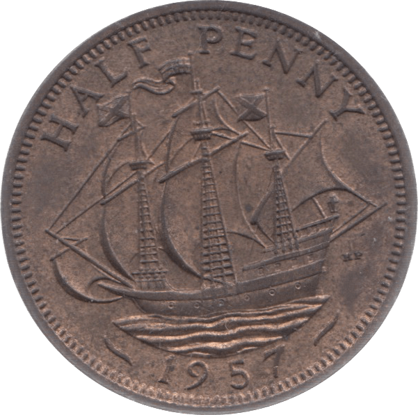 1957 HALFPENNY ( BU ) 8 - Halfpenny - Cambridgeshire Coins
