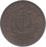 1957 HALFPENNY ( UNC ) 5 - Halfpenny - Cambridgeshire Coins