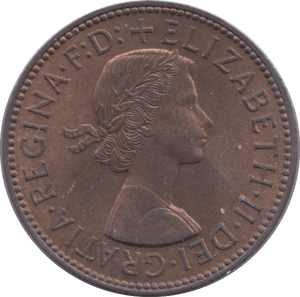 1957 HALFPENNY ( UNC ) - Halfpenny - Cambridgeshire Coins